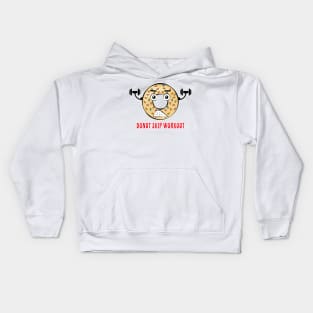 Donut Skip Workout - Funny Donut Pun Kids Hoodie